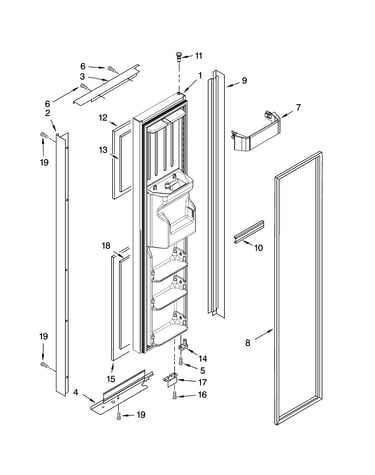 Freezer door parts