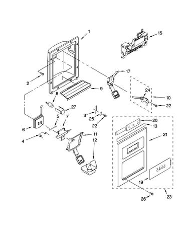 Dispenser front parts