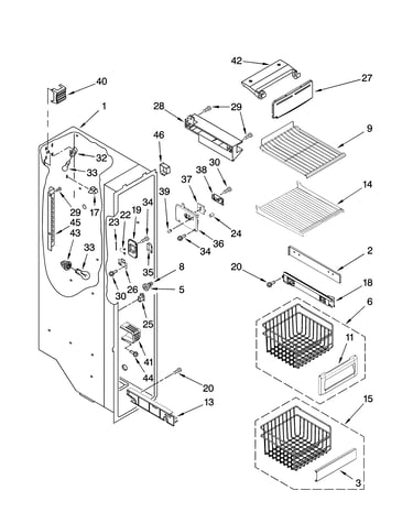 Freezer liner parts