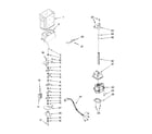 KitchenAid KSCS23FSBT02 motor and ice container parts diagram