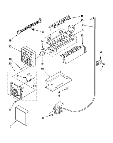 Icemaker parts, optional parts (not included)