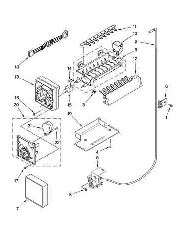 Icemaker parts, optional parts (not included)