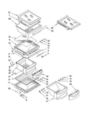 Refrigerator shelf parts
