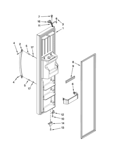 Freezer door parts