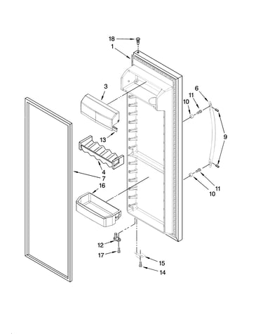 Refrigerator door parts