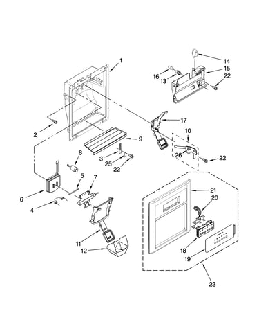Dispenser front parts