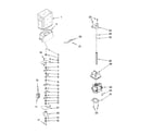 KitchenAid KSRG25FTWH01 motor and ice container parts diagram