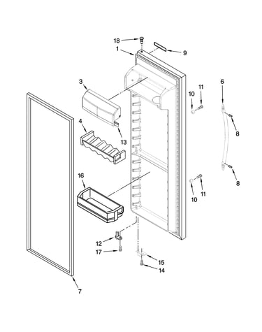Refrigerator door parts