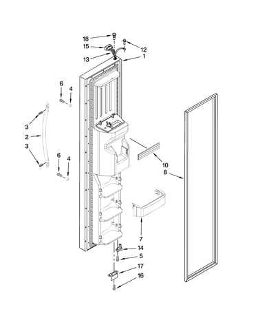 Freezer door parts