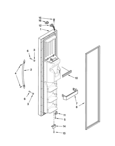 Freezer door parts