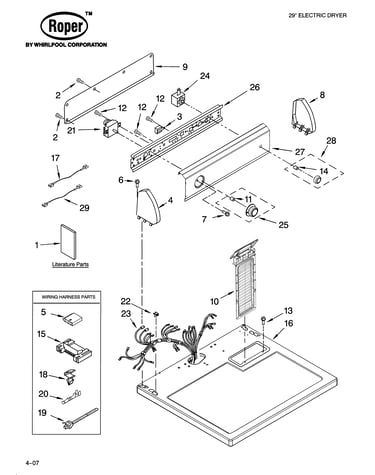 Top and console parts