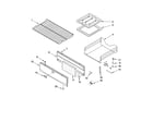 Estate TGP305RV3 oven & broiler parts diagram