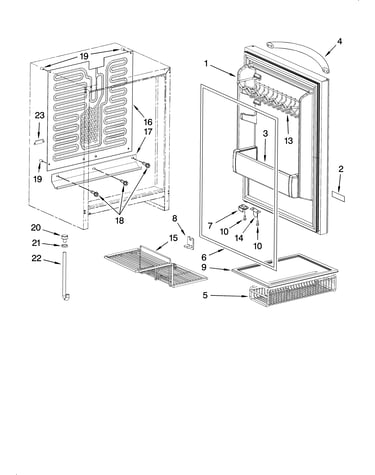 Door and shelf parts