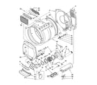Whirlpool WET3300SQ0 dryer bulkhead parts diagram