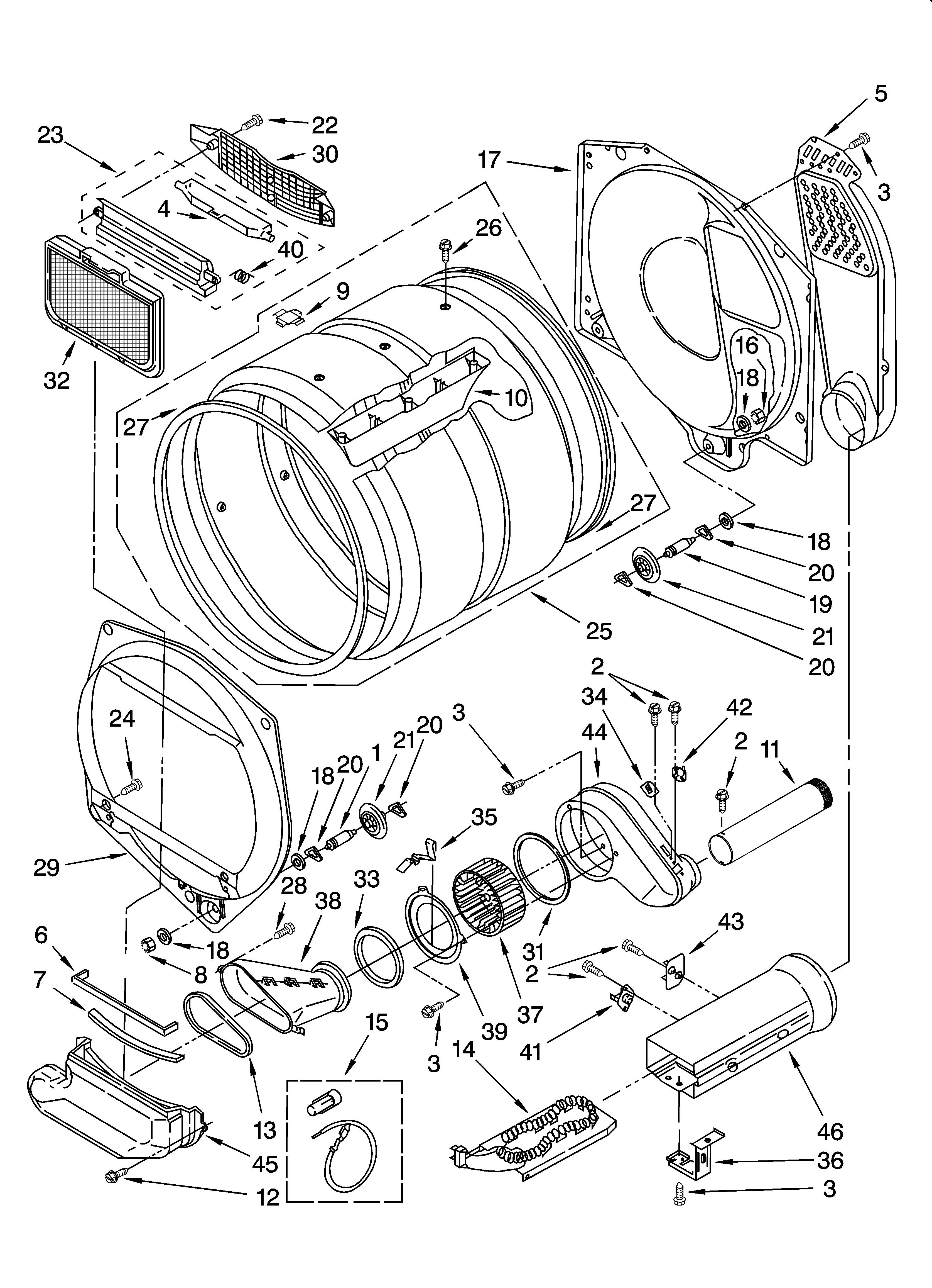 Dryer bulkhead parts