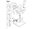 Whirlpool WGD5520SQ0 top and console parts diagram