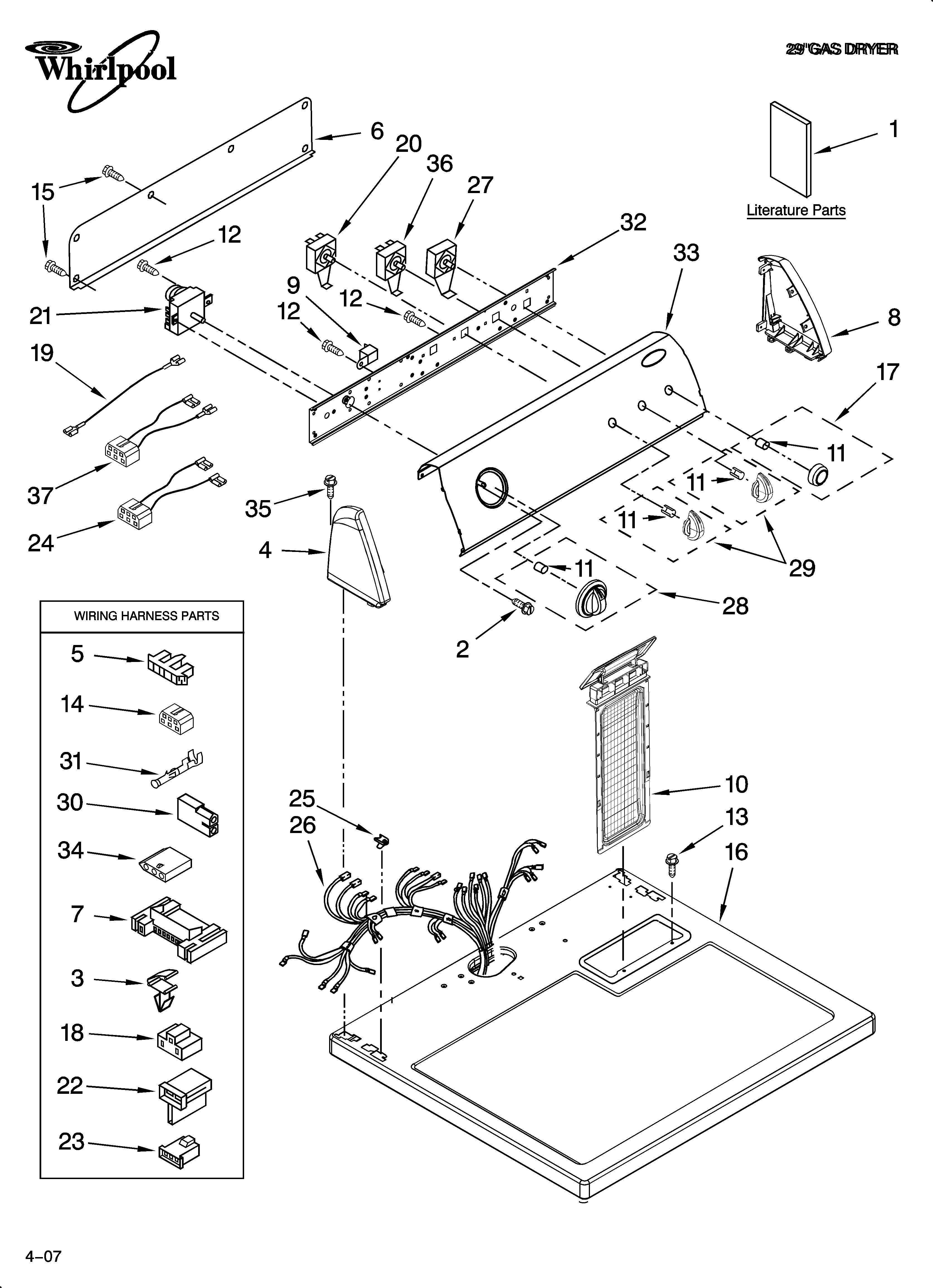 Top and console parts