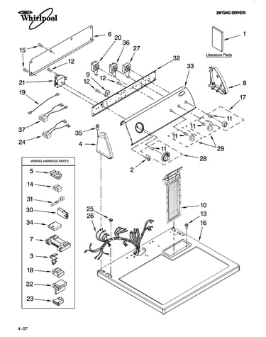 Top and console parts
