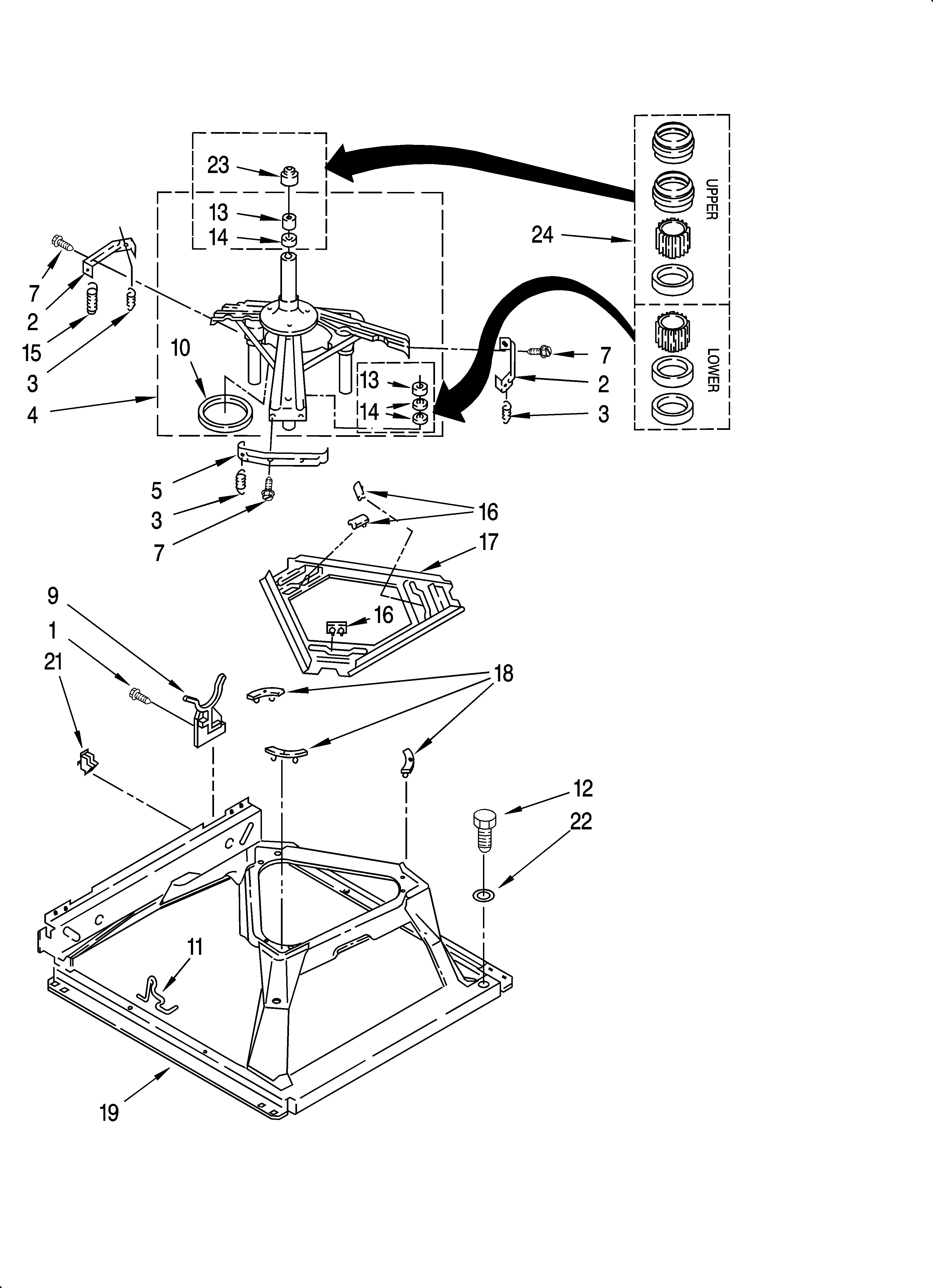 Machine base parts