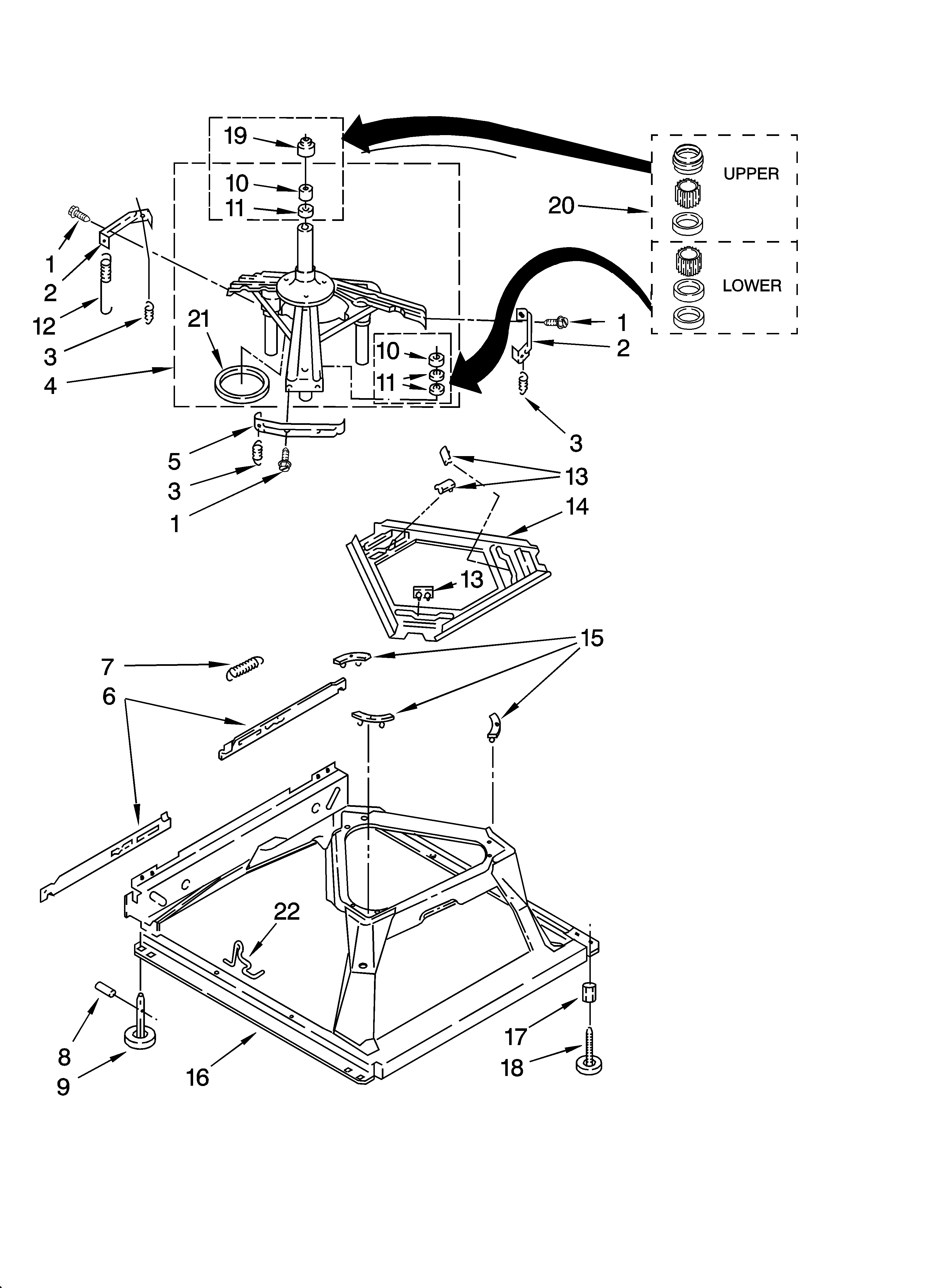 Machine base parts