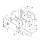 Dryer front panel and door parts