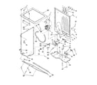 Maytag MET3800TW0 dryer cabinet and motor parts diagram
