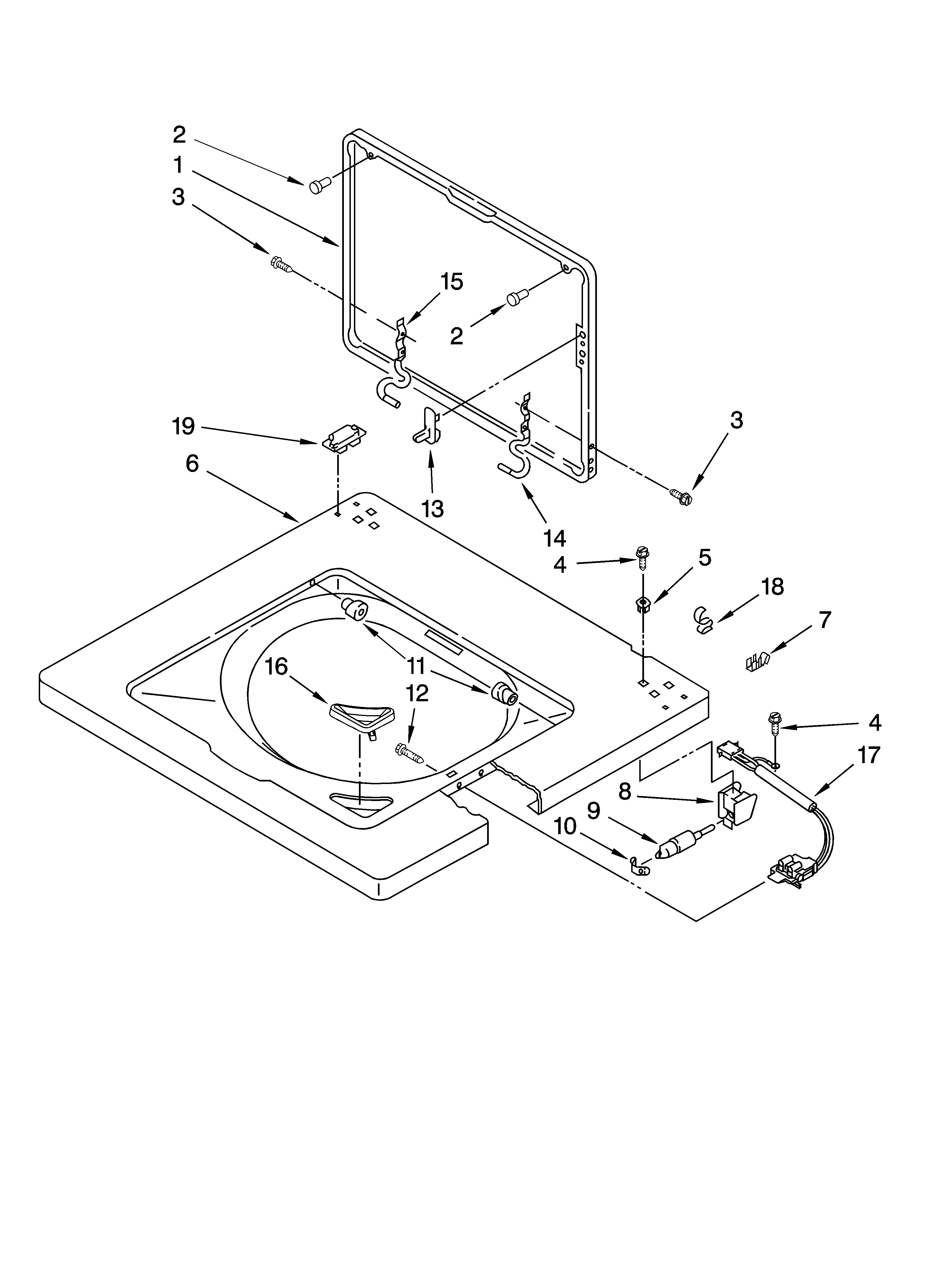 WASHER TOP AND LID PARTS