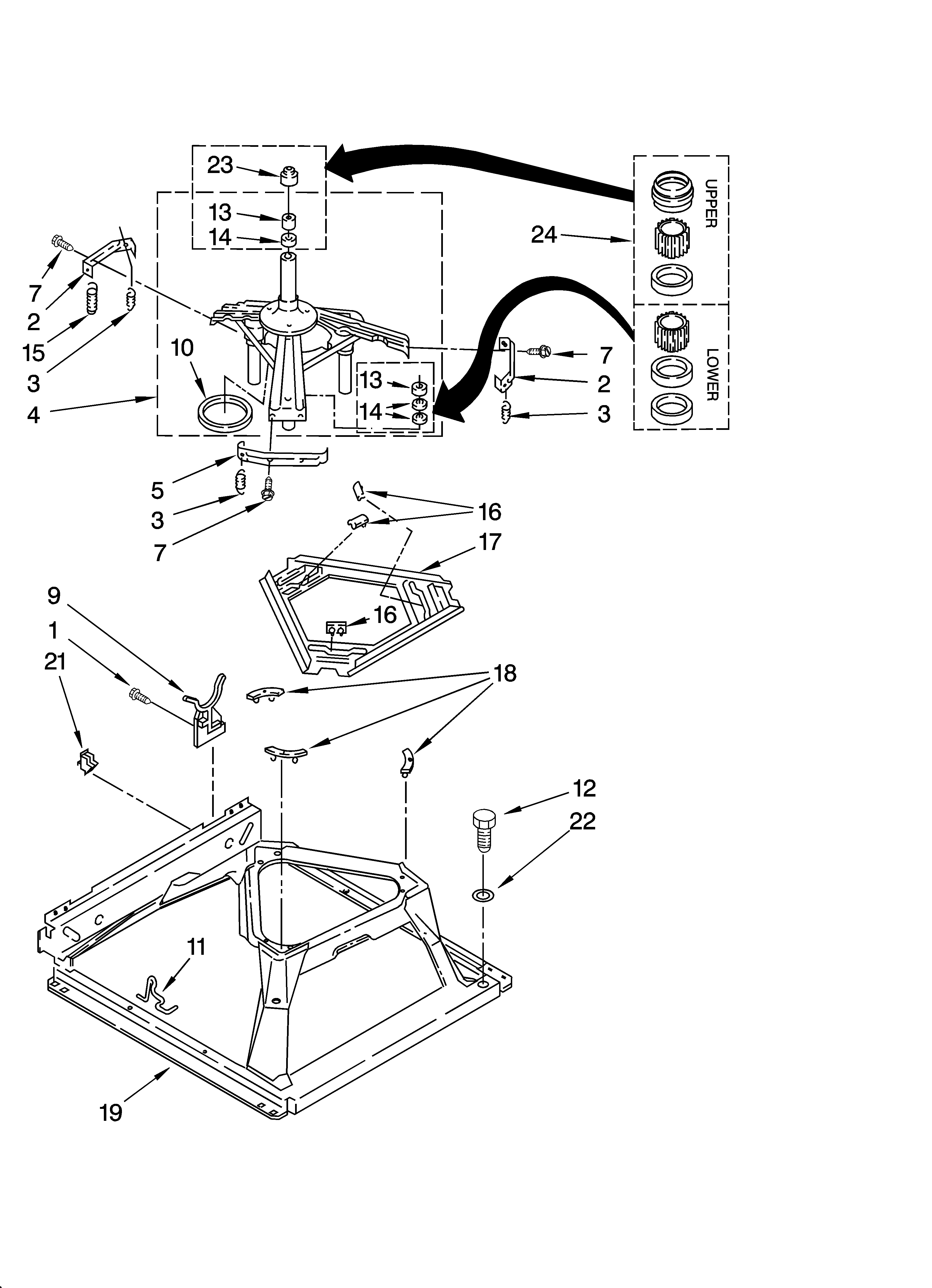Machine base parts
