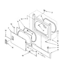 Dryer front panel and door parts