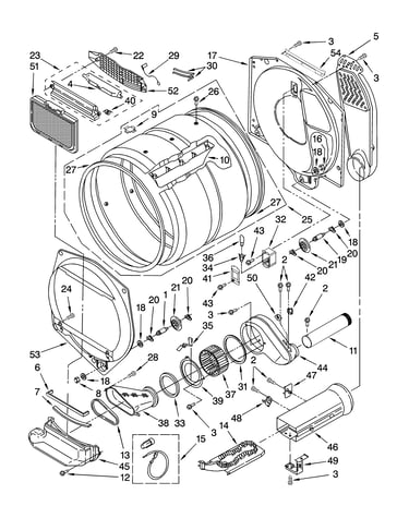 Dryer bulkhead parts