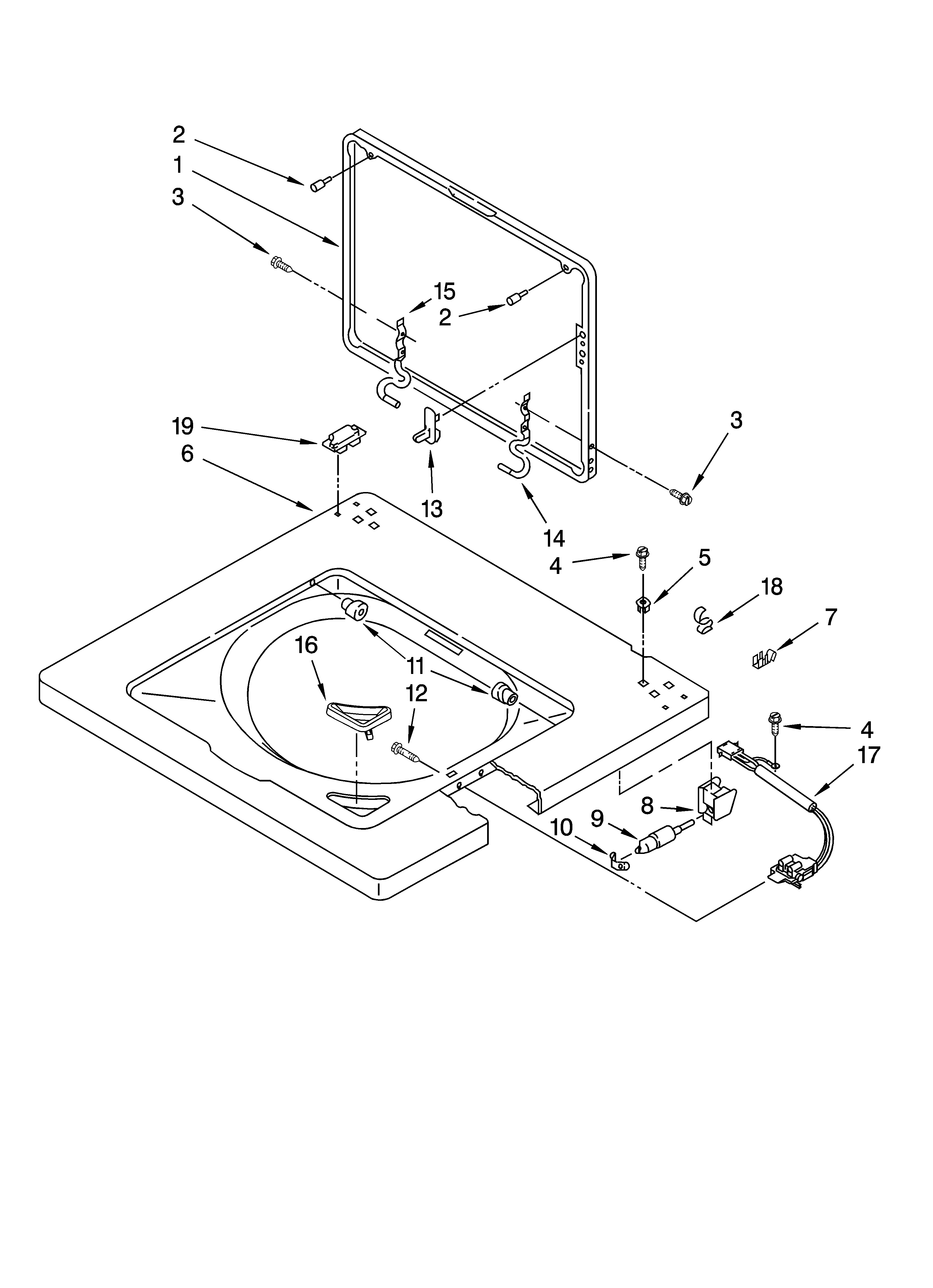 WASHER TOP AND LID PARTS