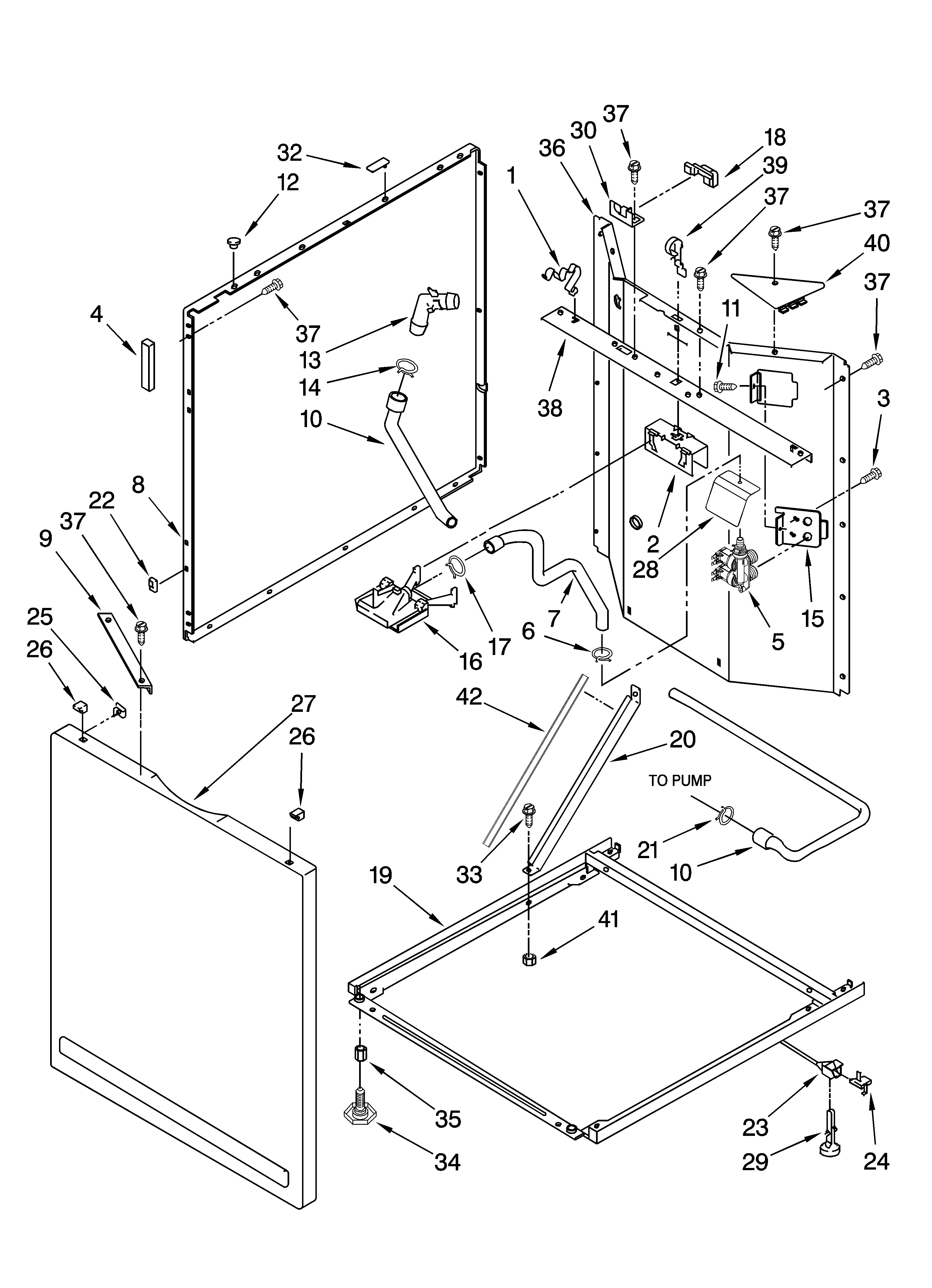 Washer cabinet parts