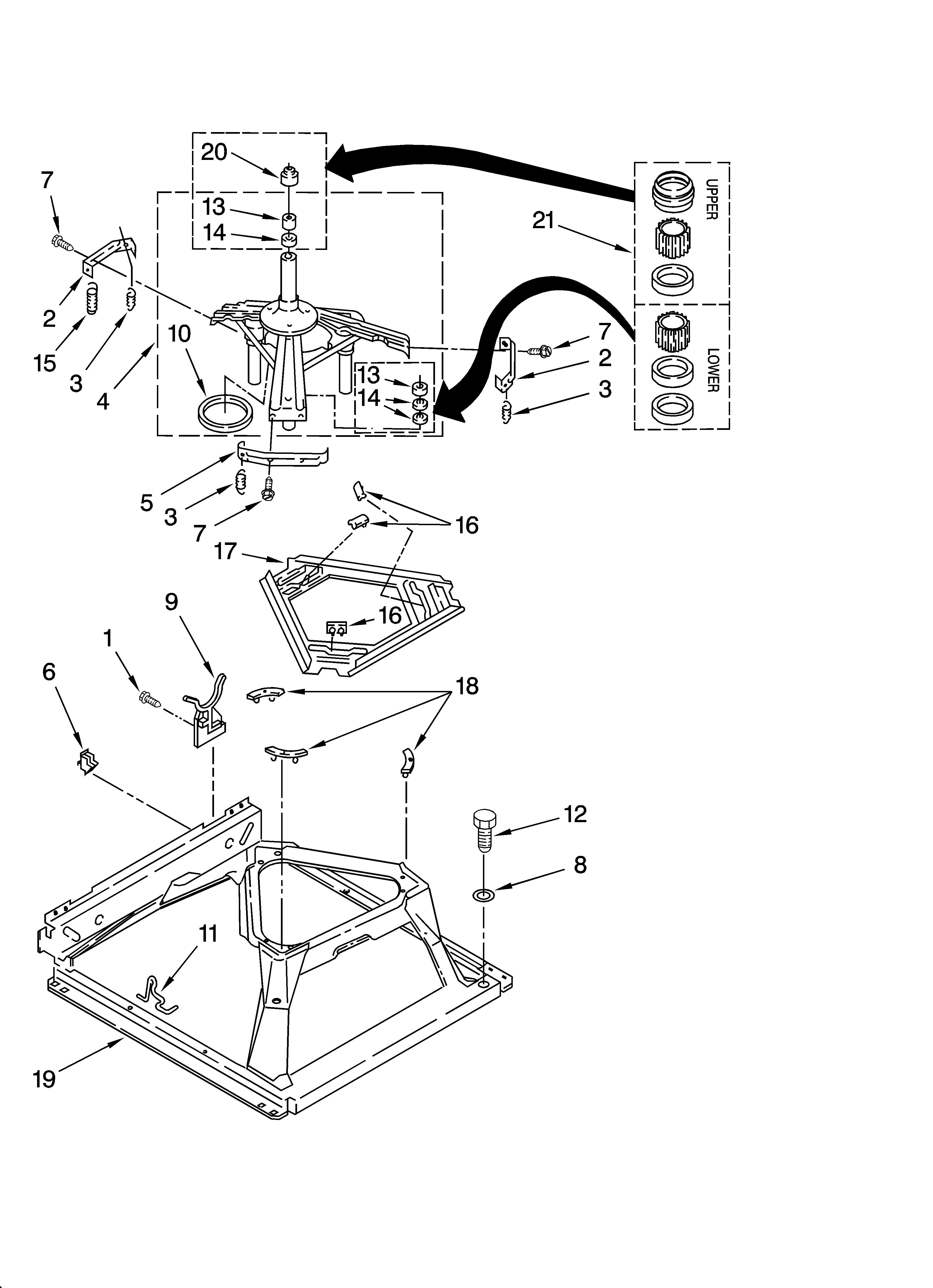 Machine base parts