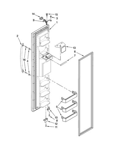 Freezer door parts