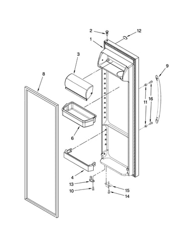 Refrigerator door parts
