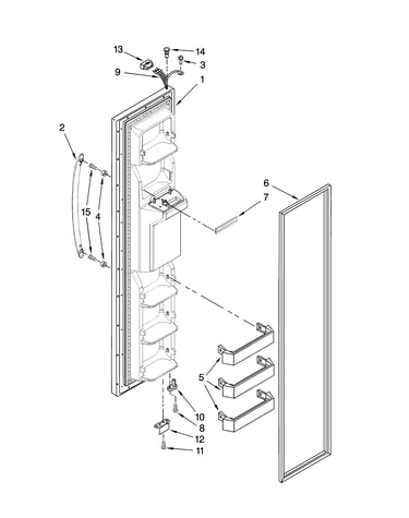 Freezer door parts