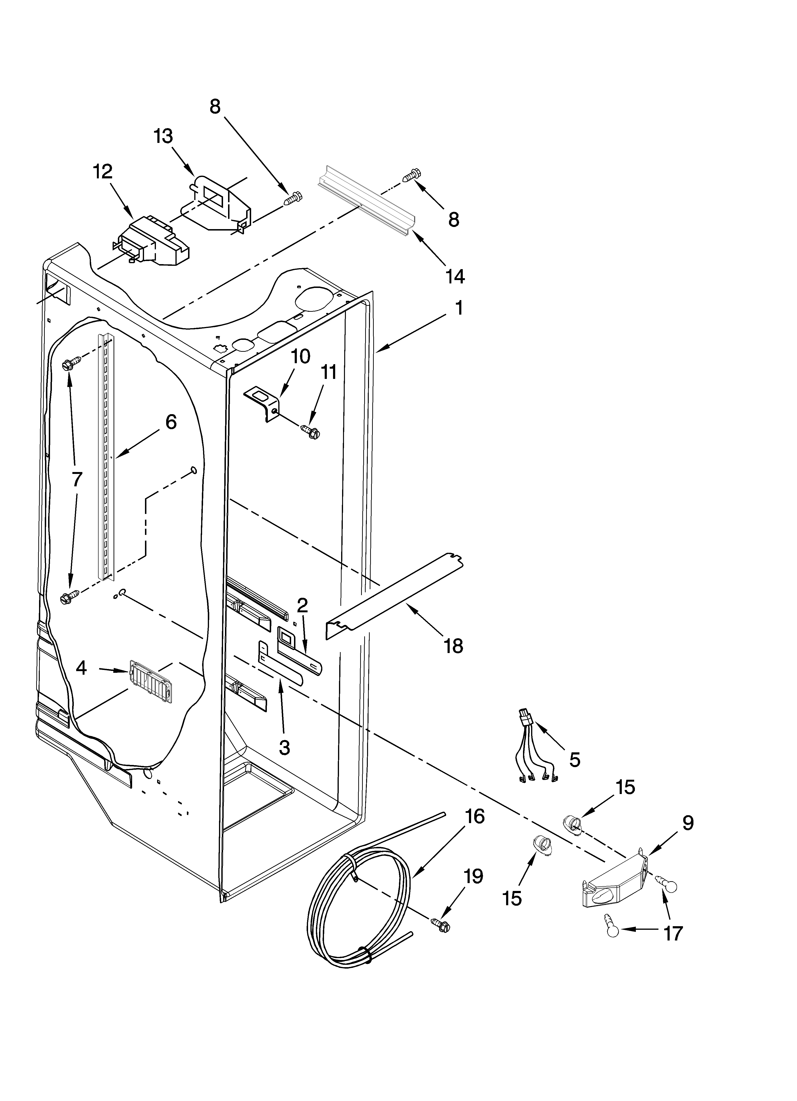 Refrigerator liner parts
