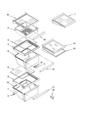 Refrigerator shelf parts