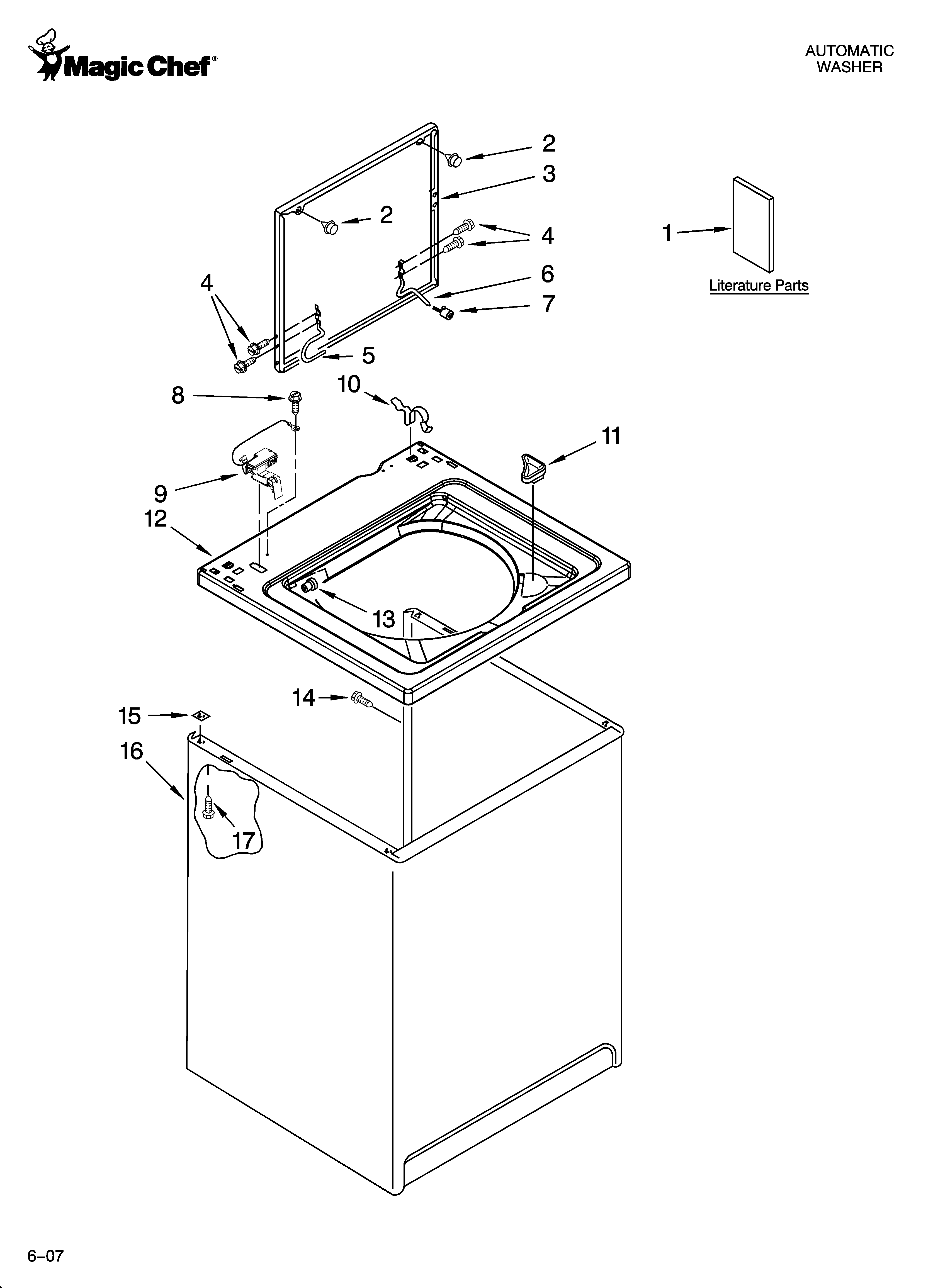 Top and cabinet parts