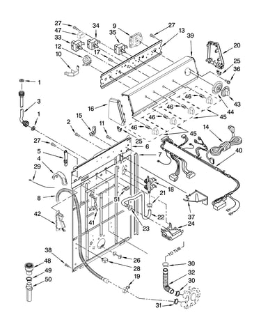 Controls and rear panel parts