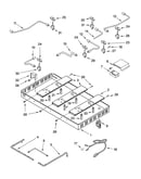 Burner box, gas valves, and switches, optional parts (