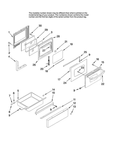 Door/drawer parts (stainless only)