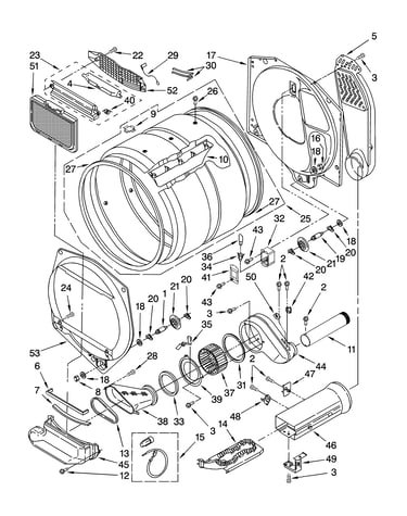 Dryer bulkhead parts