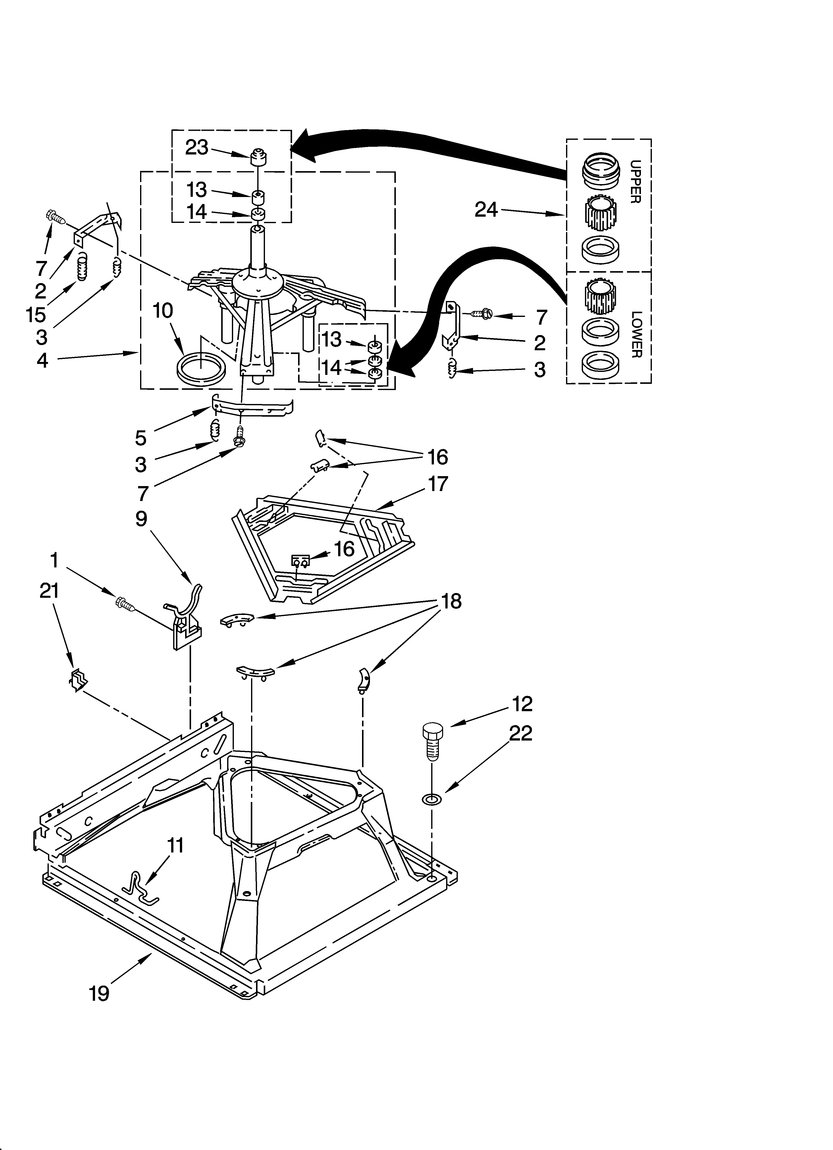Machine base parts