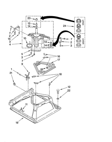 Machine base parts