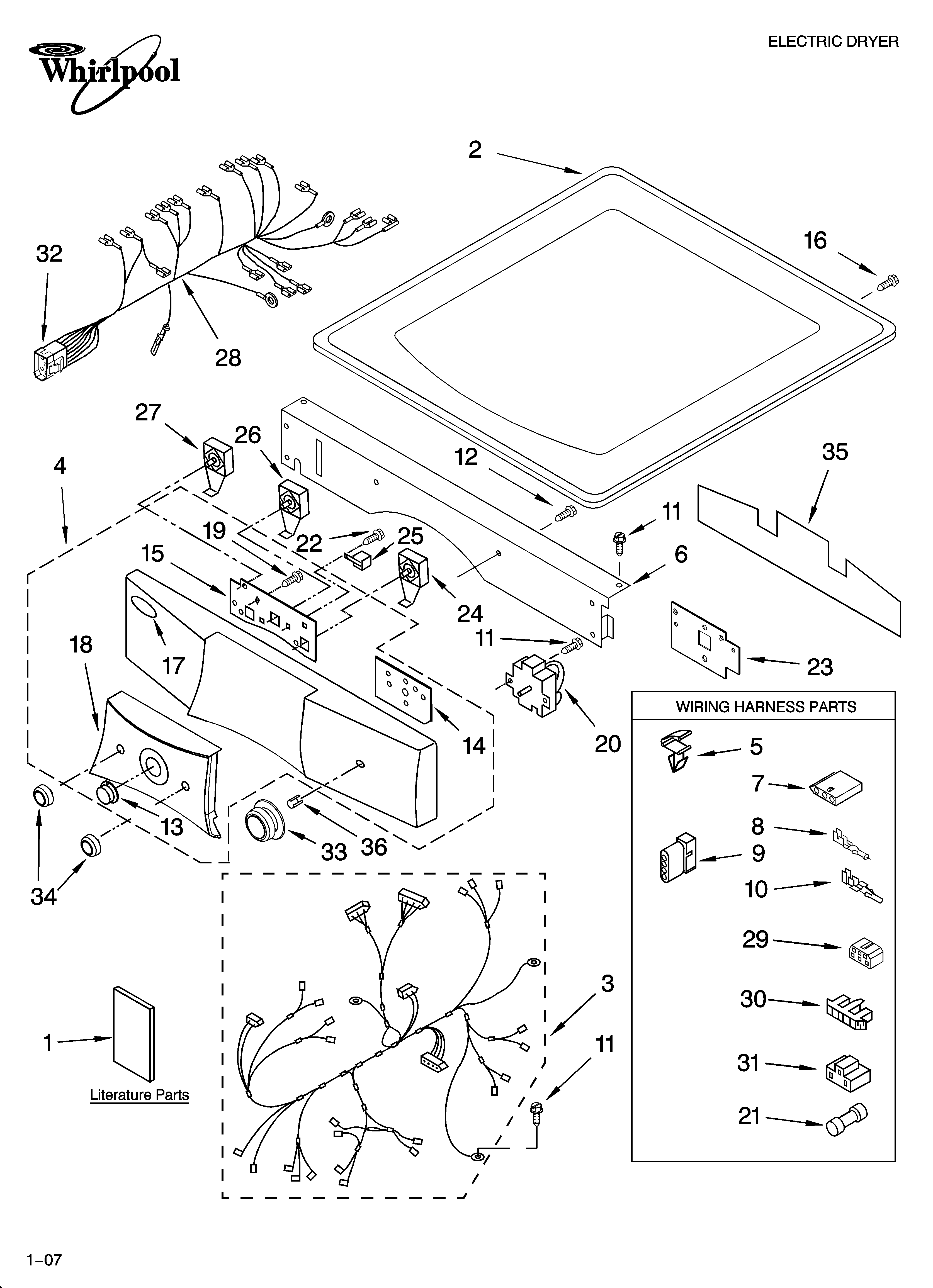 Top and console parts