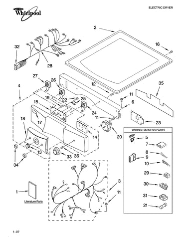 Top and console parts
