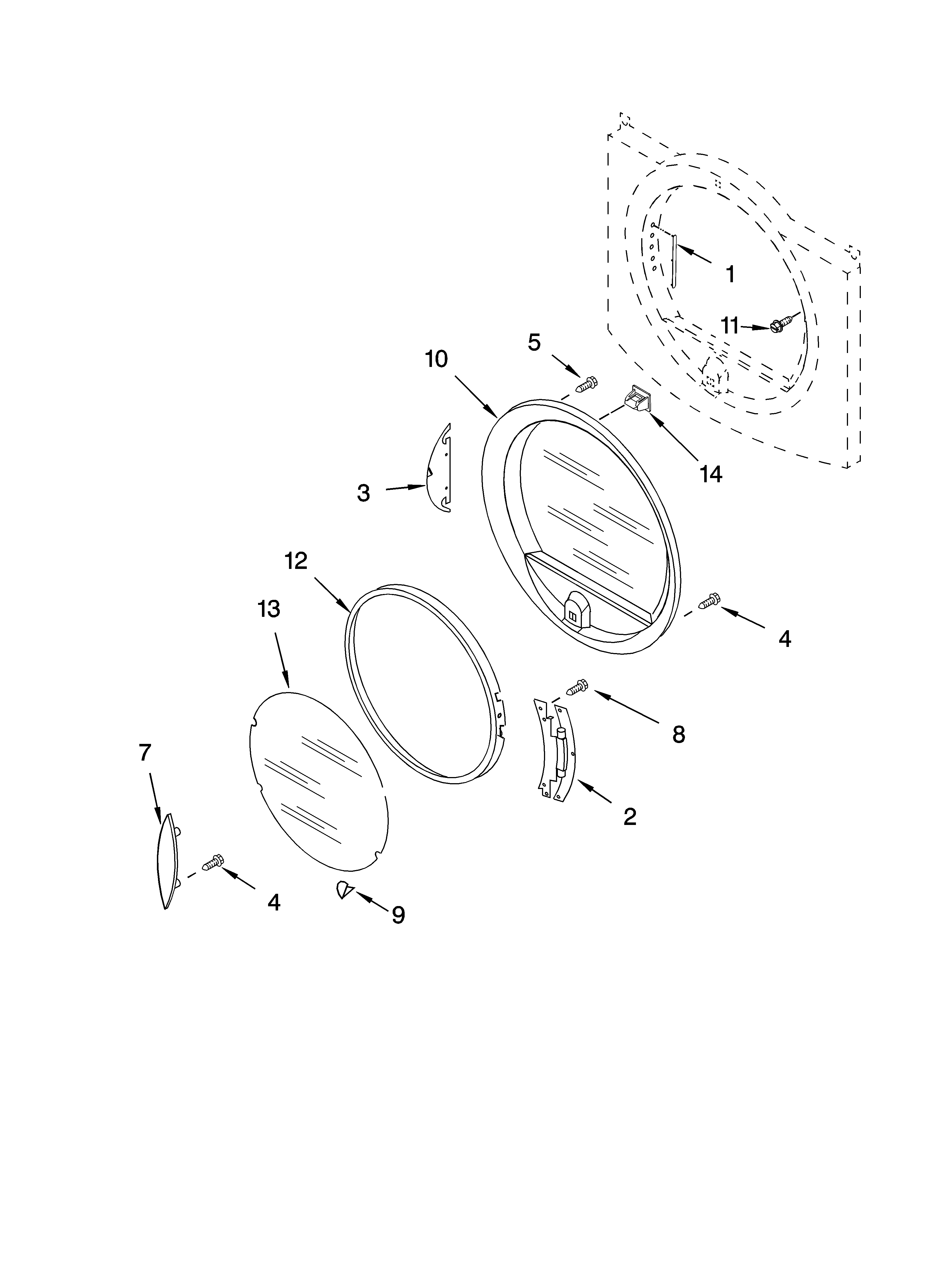 Door parts, optional parts (not included)