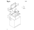 Whirlpool 7MWD87640SW0 top and cabinet parts diagram