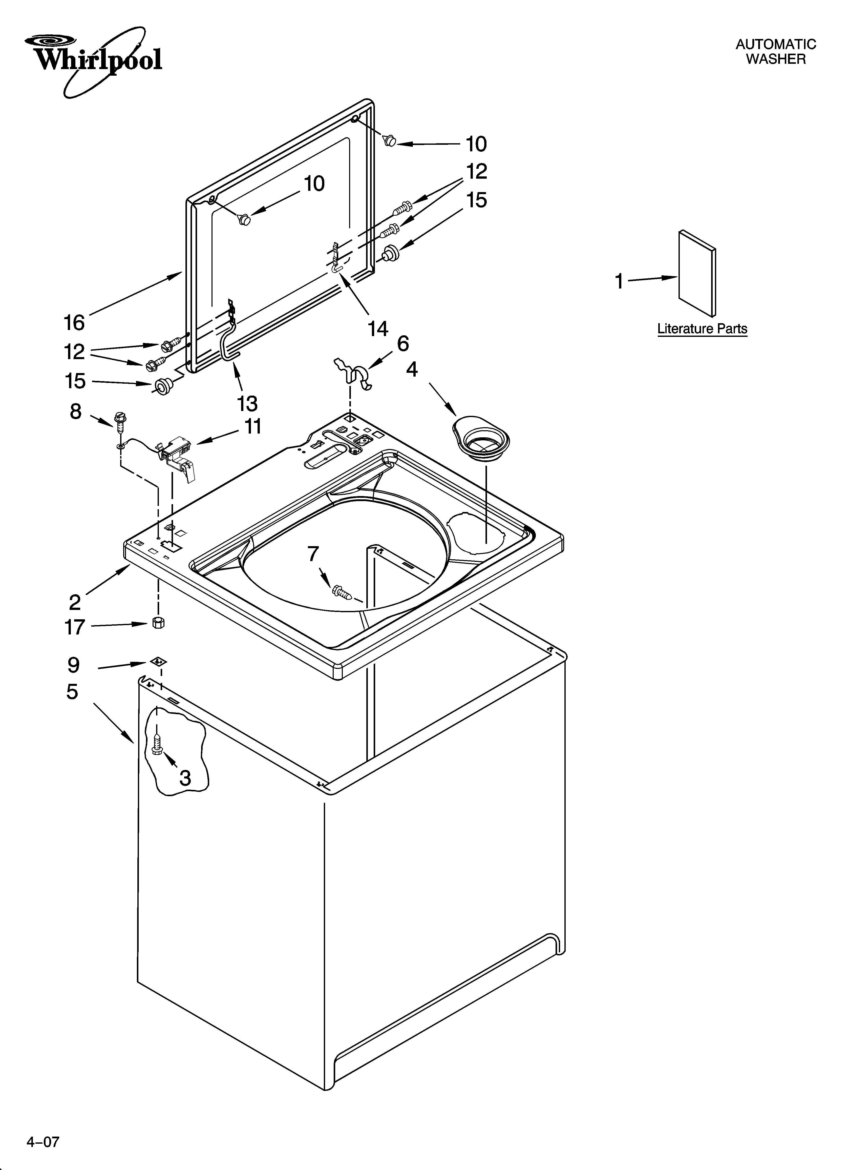 TOP AND CABINET PARTS
